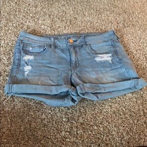 American Eagle Stretch Light Blue Jean Shorts